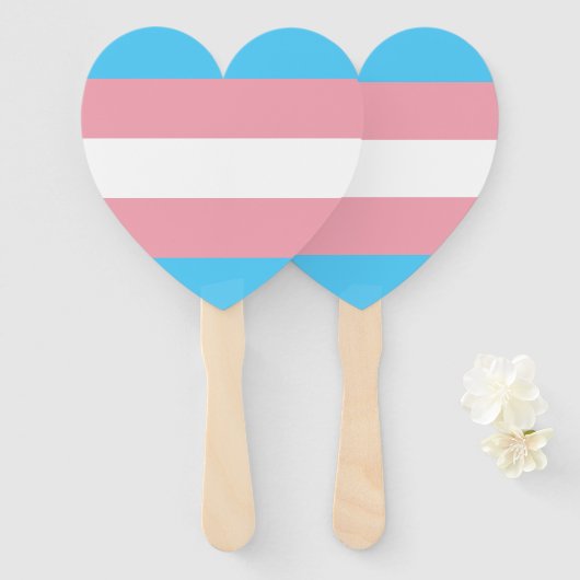 Transgender Pride Flag - LGBT-regenboog Handwaaier (Voorkant en achterkant)