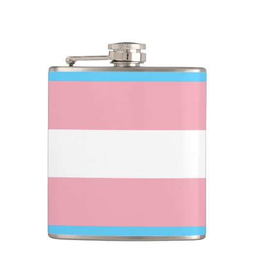 Transgender Pride Flag - LGBT-regenboog Heupfles (Voorkant)