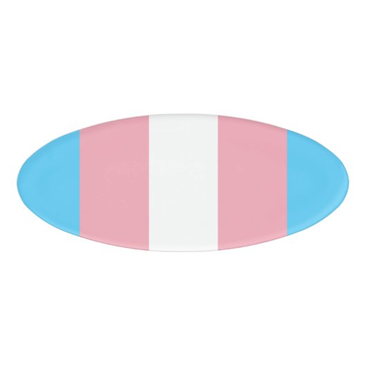 Transgender Pride Flag - LGBT-regenboog Naambadge (Voorkant)