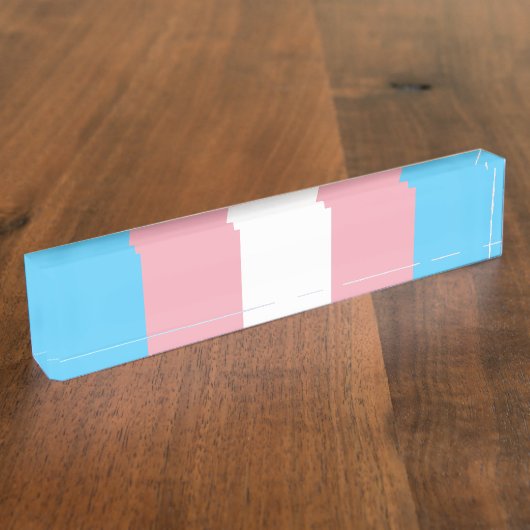 Transgender Pride Flag - LGBT-regenboog Naambordje (Zijkant)