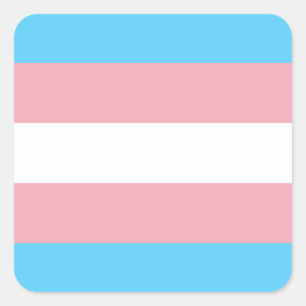 Transgender Pride Flag - LGBT-regenboog Vierkante Sticker