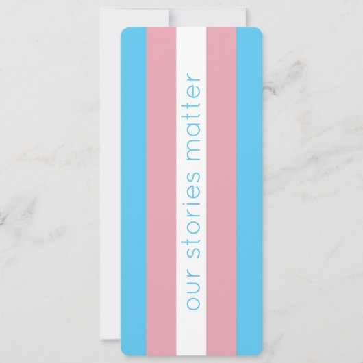 Transgender Pride Flag LGBTQ Typografie Bladwijzer (Voorkant)