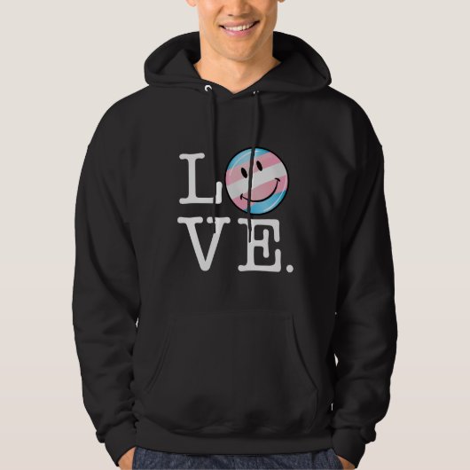 Transgender Pride Flag Love Hoodie (Voorkant)