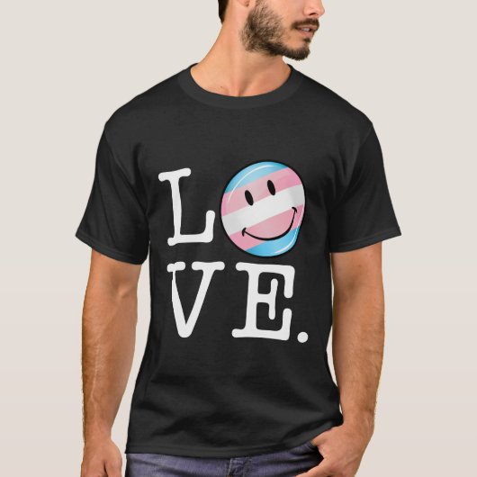Transgender Pride Flag Love T-shirt (Voorkant)