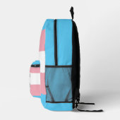 Transgender pride flag met een custom initiaal bedrukte rugzak (Rechts)