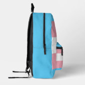 Transgender pride flag met een custom initiaal bedrukte rugzak (Links)