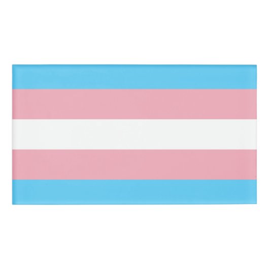 Transgender Pride Flag Naambadge (Voorkant)