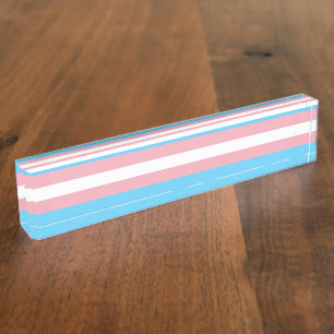 Transgender Pride Flag Naambordje