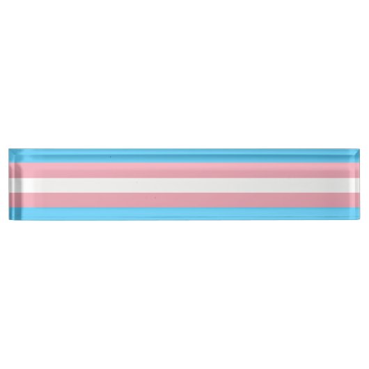 Transgender Pride Flag Naambordje (Voorkant)