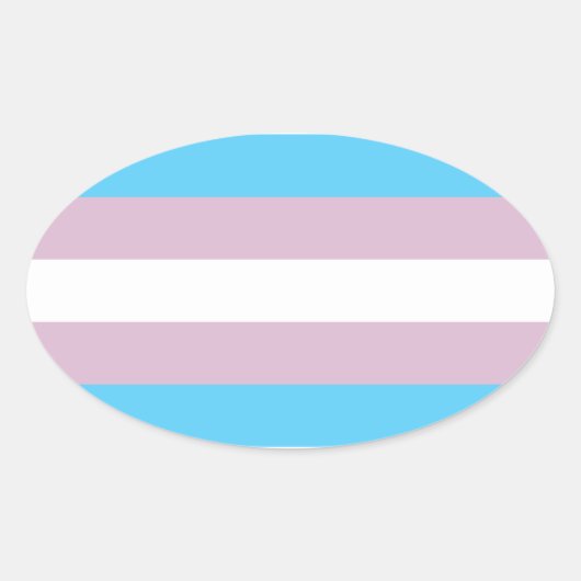 Transgender Pride Flag Ovale Sticker (Voorkant)