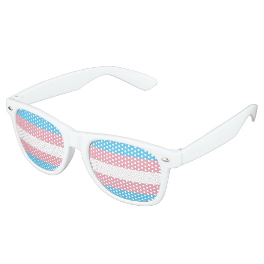 Transgender pride flag Party Shades Retro Zonnebril (Gekanteld)