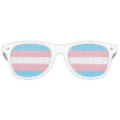 Transgender pride flag Party Shades Retro Zonnebril (Voorkant)