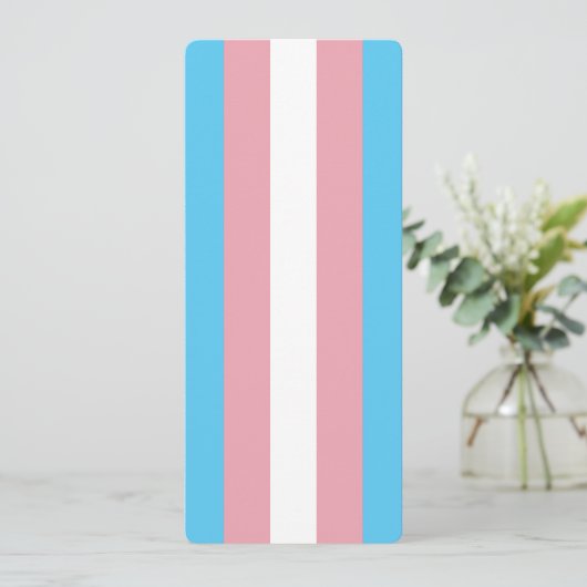 Transgender Pride Flag Pink Blue Notes Bladwijzer (Staand voorkant)