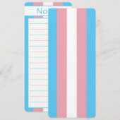 Transgender Pride Flag Pink Blue Notes Bladwijzer (Voorkant / Achterkant)
