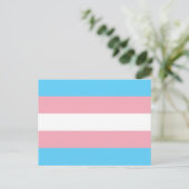 Transgender pride flag Postcard Briefkaart (Staand voorkant)