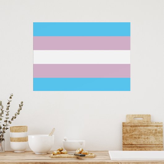Transgender Pride Flag Poster (Keuken)