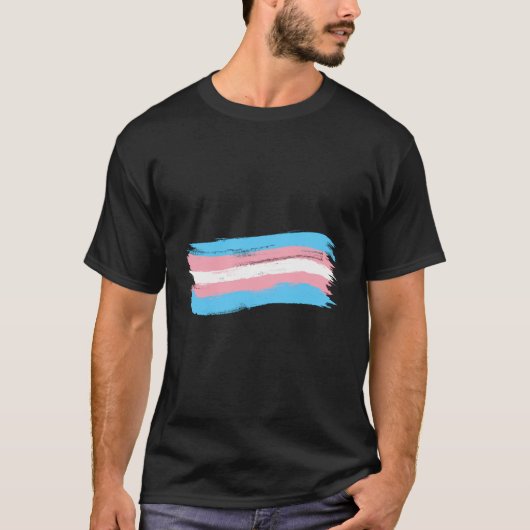 Transgender Pride Flag Pro LGBTQ Gelijkheidsrechte T-shirt (Voorkant)