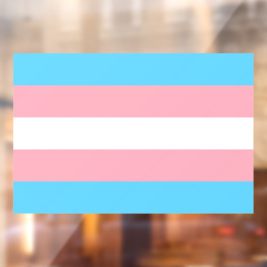 Transgender Pride Flag Raamsticker (Vel 2)