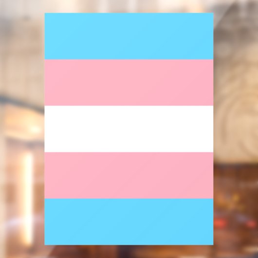 Transgender Pride Flag Raamsticker (Vel 2)