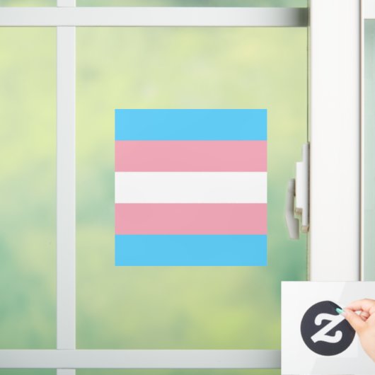 Transgender Pride Flag Raamsticker (Huis)