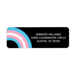 Transgender Pride Flag Rainbow Cute Return-adres Etiket