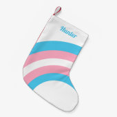 Transgender Pride Flag Rainbow Gepersonaliseerd Kleine Kerstsok (Voorkant (Hangend))