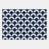 Transgender Pride Flag Rainbow Pattern Black Inpakpapier Vel (Voorkant 2)