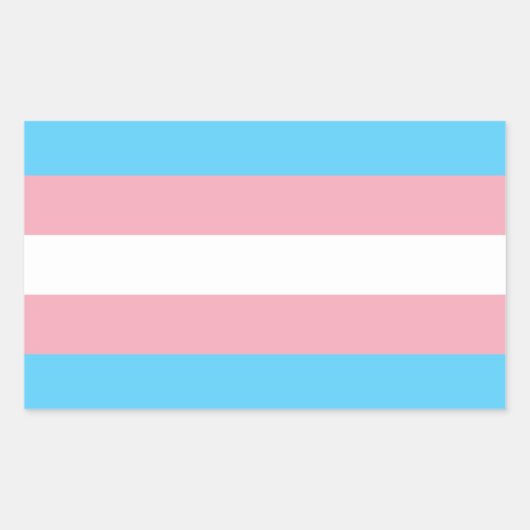 Transgender Pride Flag Rechthoekige Sticker (Voorkant)