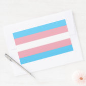 Transgender Pride Flag Rechthoekige Sticker (Envelop)