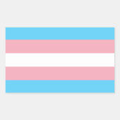 Transgender Pride Flag Rechthoekige Sticker (Voorkant)