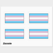 Transgender Pride Flag Rechthoekige Sticker (Vel)