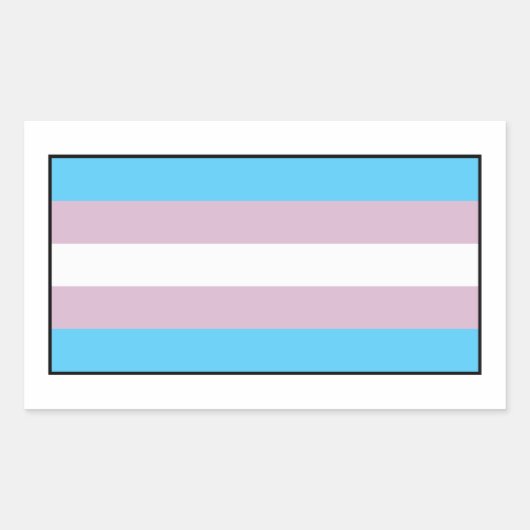 Transgender Pride Flag Rechthoekige Sticker (Voorkant)