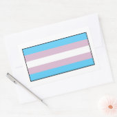 Transgender Pride Flag Rechthoekige Sticker (Envelop)