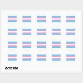 Transgender Pride Flag Ronde Sticker (Vel)