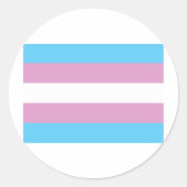 Transgender Pride Flag Ronde Sticker (Voorkant)