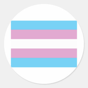 Transgender Pride Flag Ronde Sticker