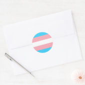Transgender Pride Flag Ronde Sticker (Envelop)