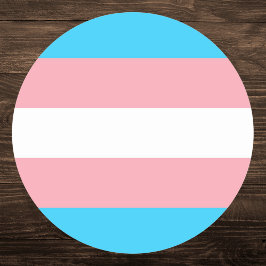 Transgender Pride Flag Ronde Sticker