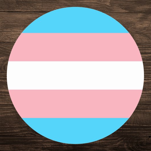 Transgender Pride Flag Ronde Sticker