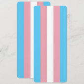 Transgender Pride Flag Roze Blauw Bladwijzer (Voorkant / Achterkant)