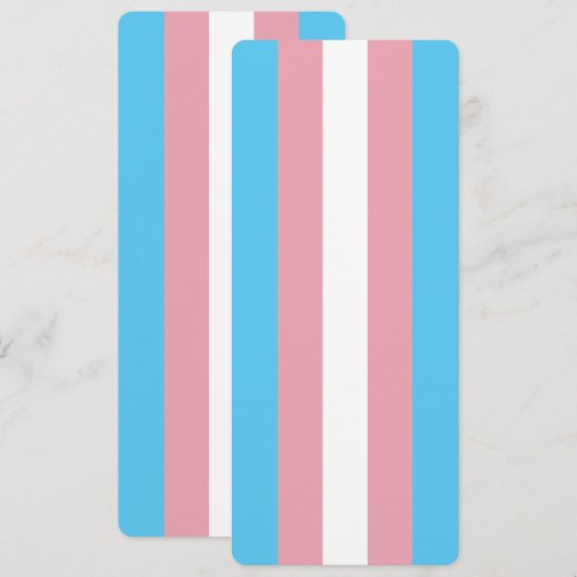 Transgender Pride Flag Roze Blauw Bladwijzer (Voorkant / Achterkant)