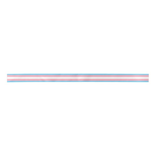 Transgender Pride Flag Satijnen Lint (Voorkant)