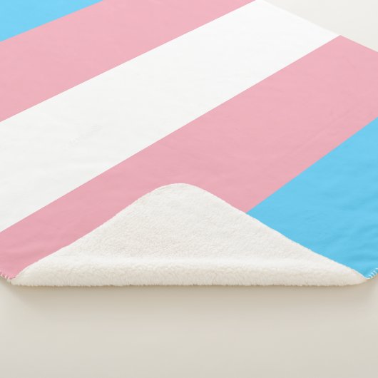 Transgender Pride Flag Sherpa Deken (3/4)