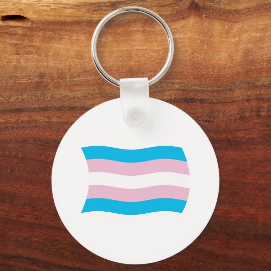Transgender Pride Flag Sleutelhanger (Voorkant)
