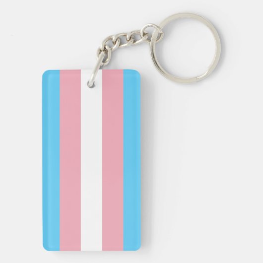 Transgender Pride Flag Sleutelhanger (achterkant)