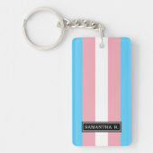Transgender Pride Flag Sleutelhanger (Voorkant)