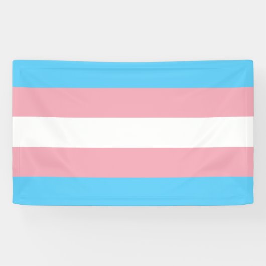 Transgender Pride Flag Spandoek (Horizontaal)