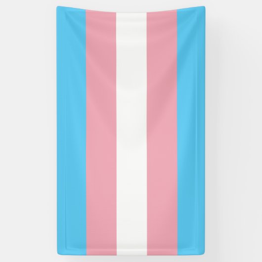 Transgender Pride Flag Spandoek (Verticaal)