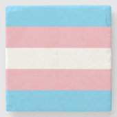 Transgender Pride Flag Stenen Onderzetter (Voorkant)