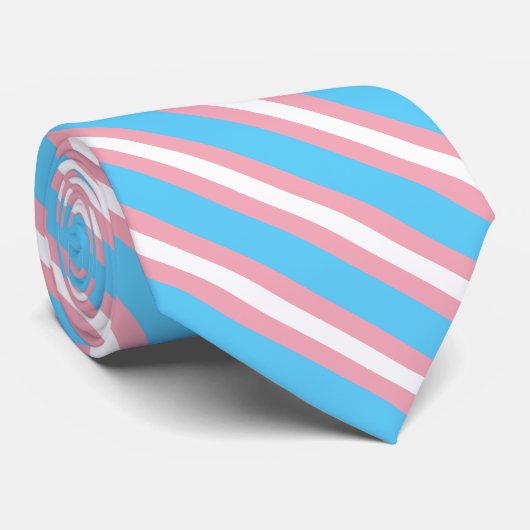 Transgender Pride Flag Stropdas (Opgerold)